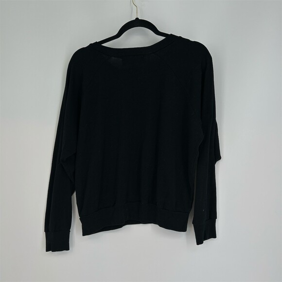 RARE Wildfox Staying In Fiona Crew Neck Sweatshirt Black Size M - Picture 6 of 9